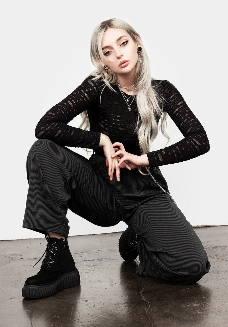 Dandy Gestreift Hosen Mit Kette