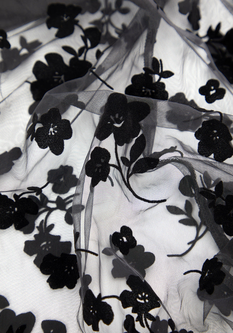 Stevie Beflockt Midi Kleid