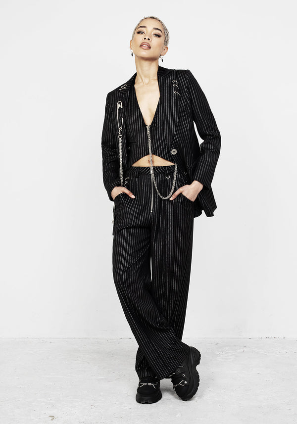 NIGHTMARE CROP TAILORED WAISTCOAT