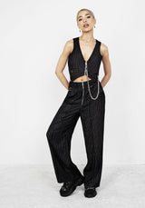 NIGHTMARE CROP TAILORED WAISTCOAT