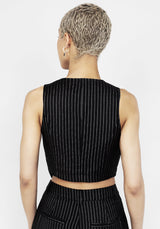 NIGHTMARE CROP TAILORED WAISTCOAT