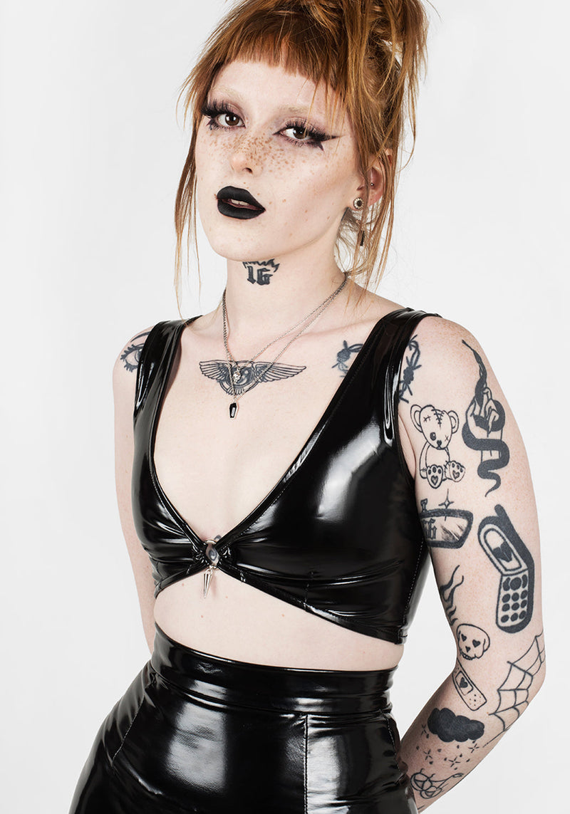 HELLBOUND VINYL CROP TOP