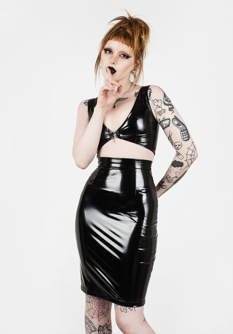 HELLBOUND VINYL CROP TOP