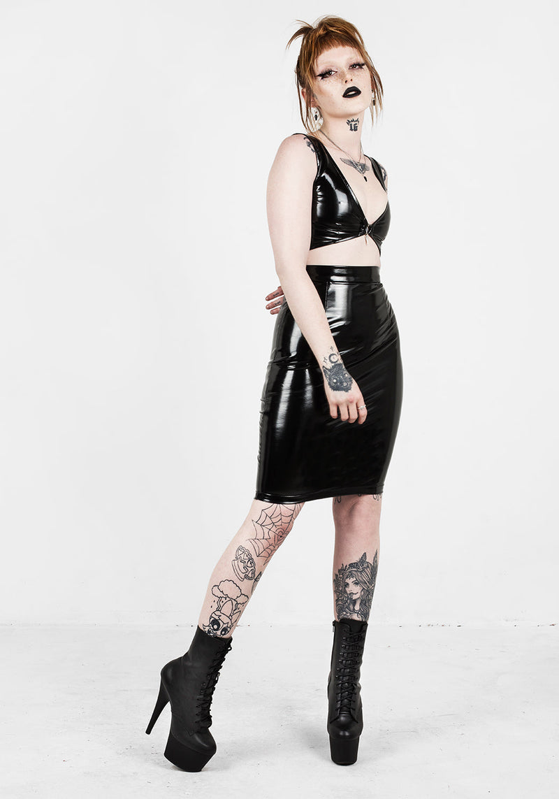 HELLBOUND VINYL CROP TOP