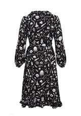Hedgewitch Rüsche Wickel Above Knee Kleid