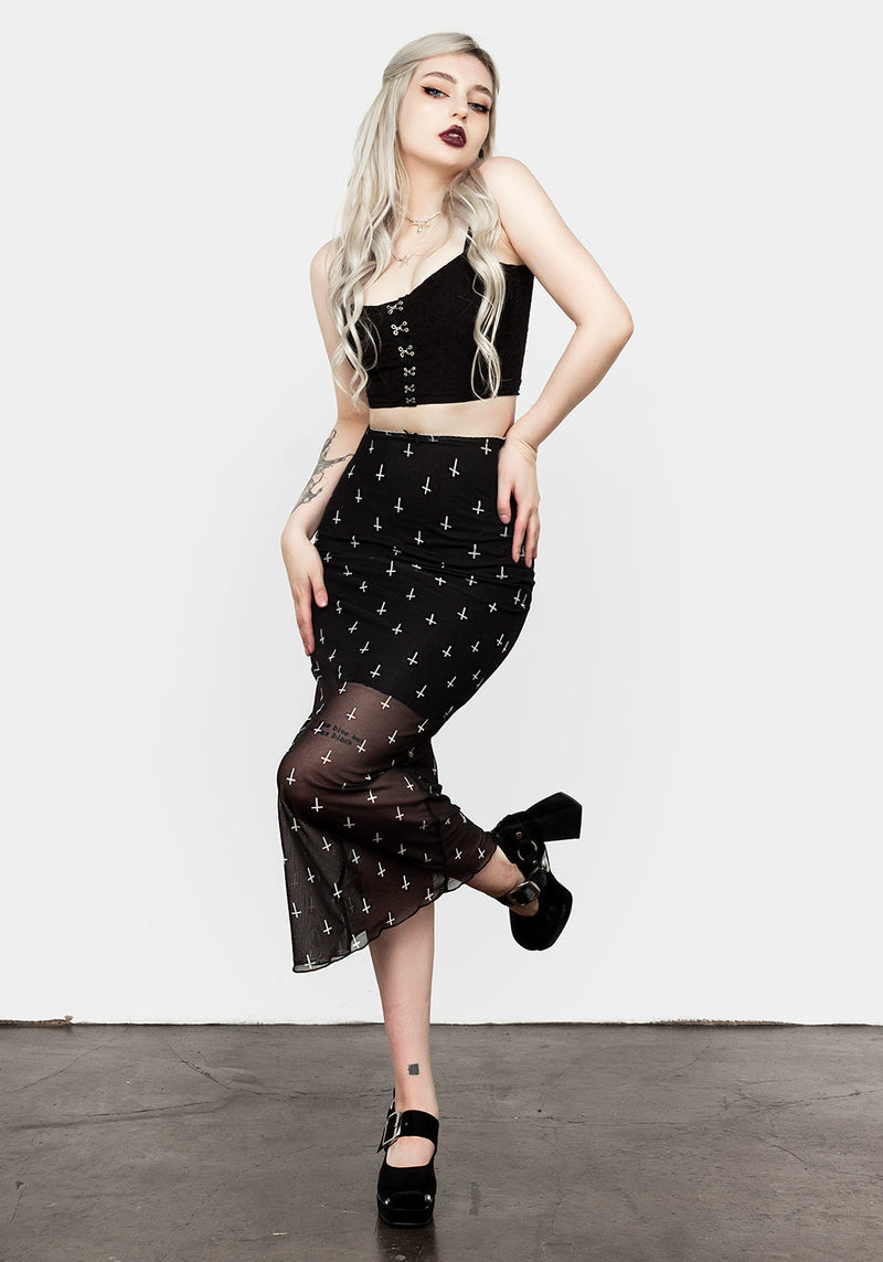 Wicked Mesh Midi Rock