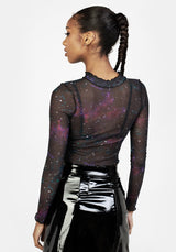 Kaleido Mesh Kurz Top