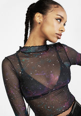 Kaleido Mesh Kurz Top