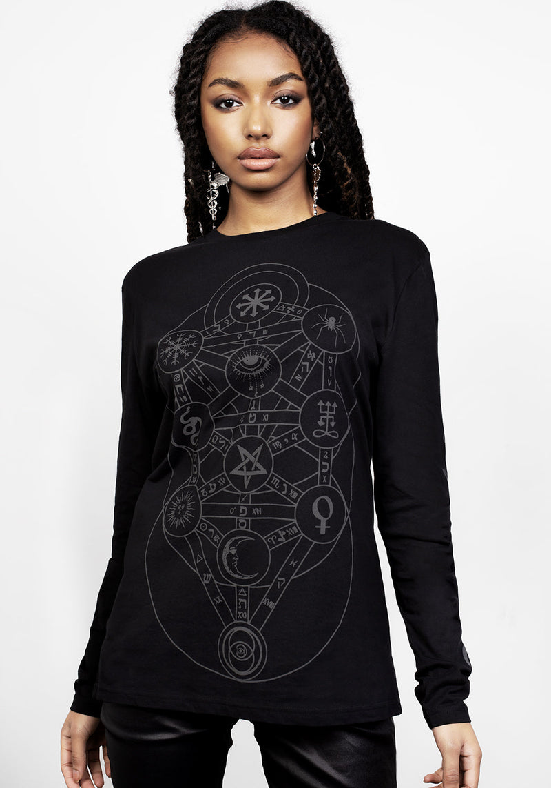 Tree Lang Ärmel T-Shirt