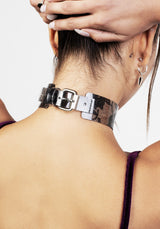 Gothita Kunstleder Spitze Halsband