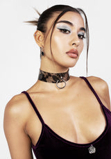 Gothita Kunstleder Spitze Halsband