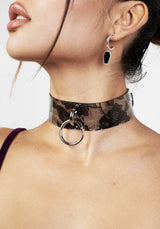 Gothita Kunstleder Spitze Halsband