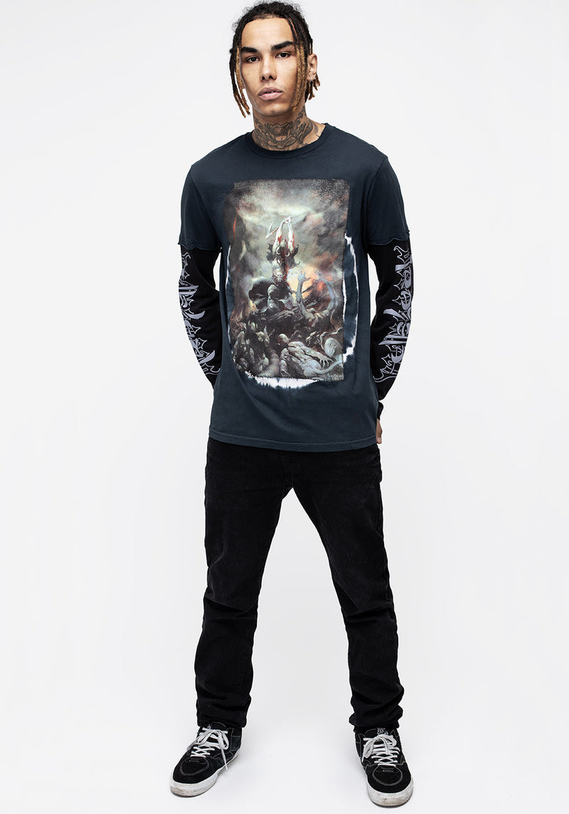 Frazetta Death Dealer 2 Lang Ärmel T-Shirt