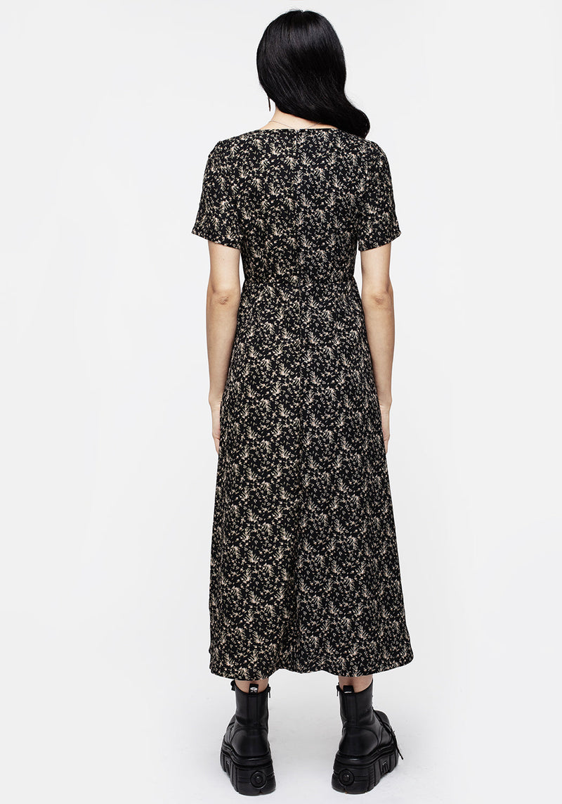 Gardenia Druck Geteilt Midaxi-Kleid Kleid