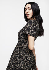 Gardenia Druck Geteilt Midaxi-Kleid Kleid
