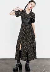 Gardenia Druck Knopf Runter Midaxi-Kleid Kleid