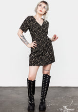 Gardenia Druck Knopf Runter Mini Kleid