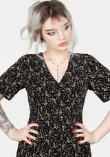 Gardenia Druck Knopf Runter Mini Kleid