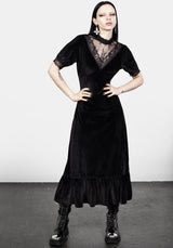 Sorrow Velours Spitze Detail Midaxi-Kleid Kleid