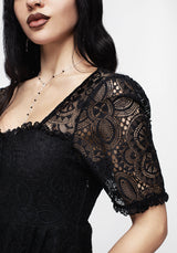 Demise Crochet Spitze Midi Kleid