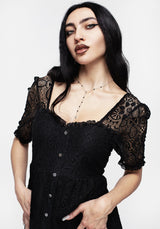 Demise Crochet Spitze Midi Kleid