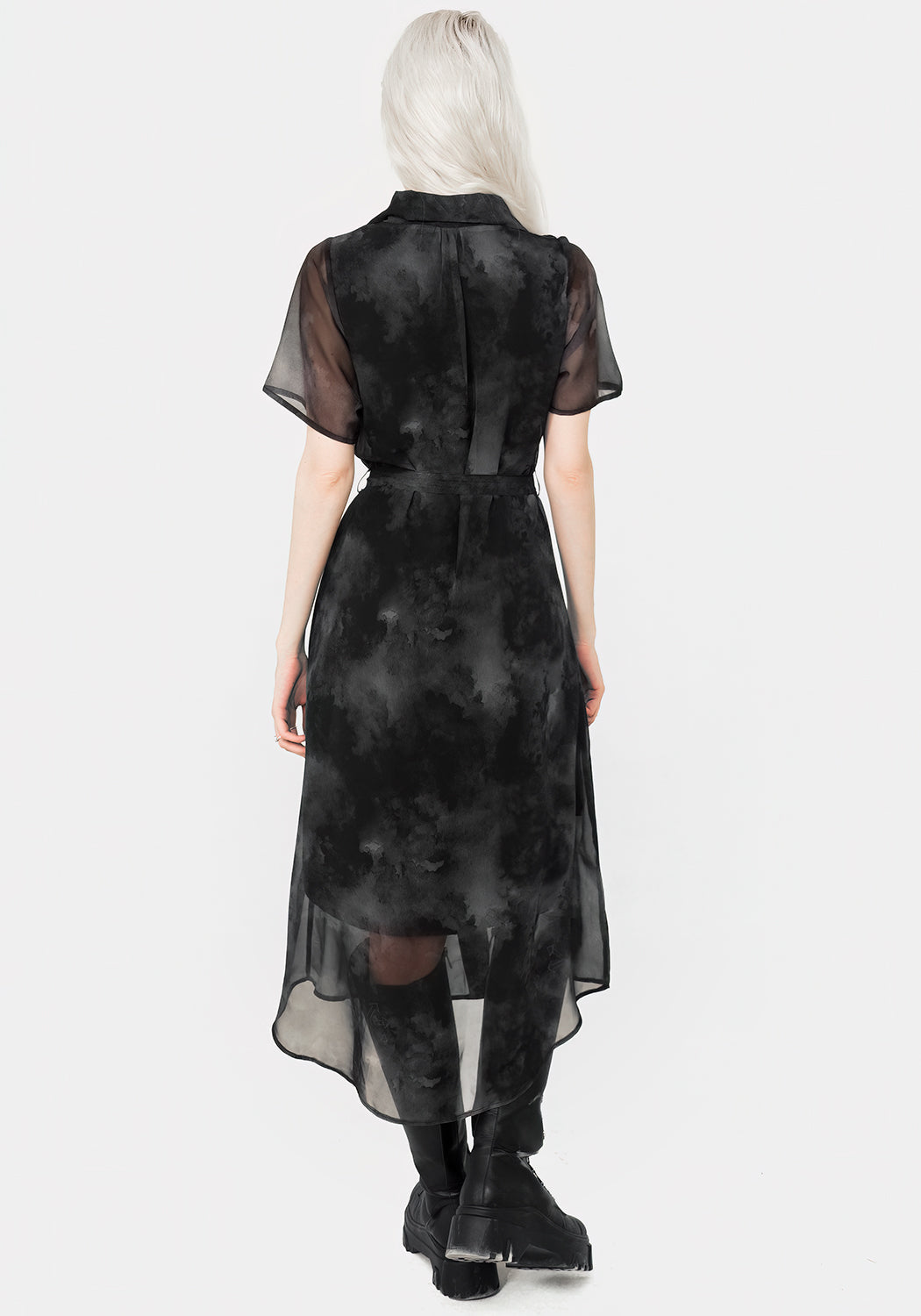 Tempest Midi Krawatte Taille Hemd Kleid
