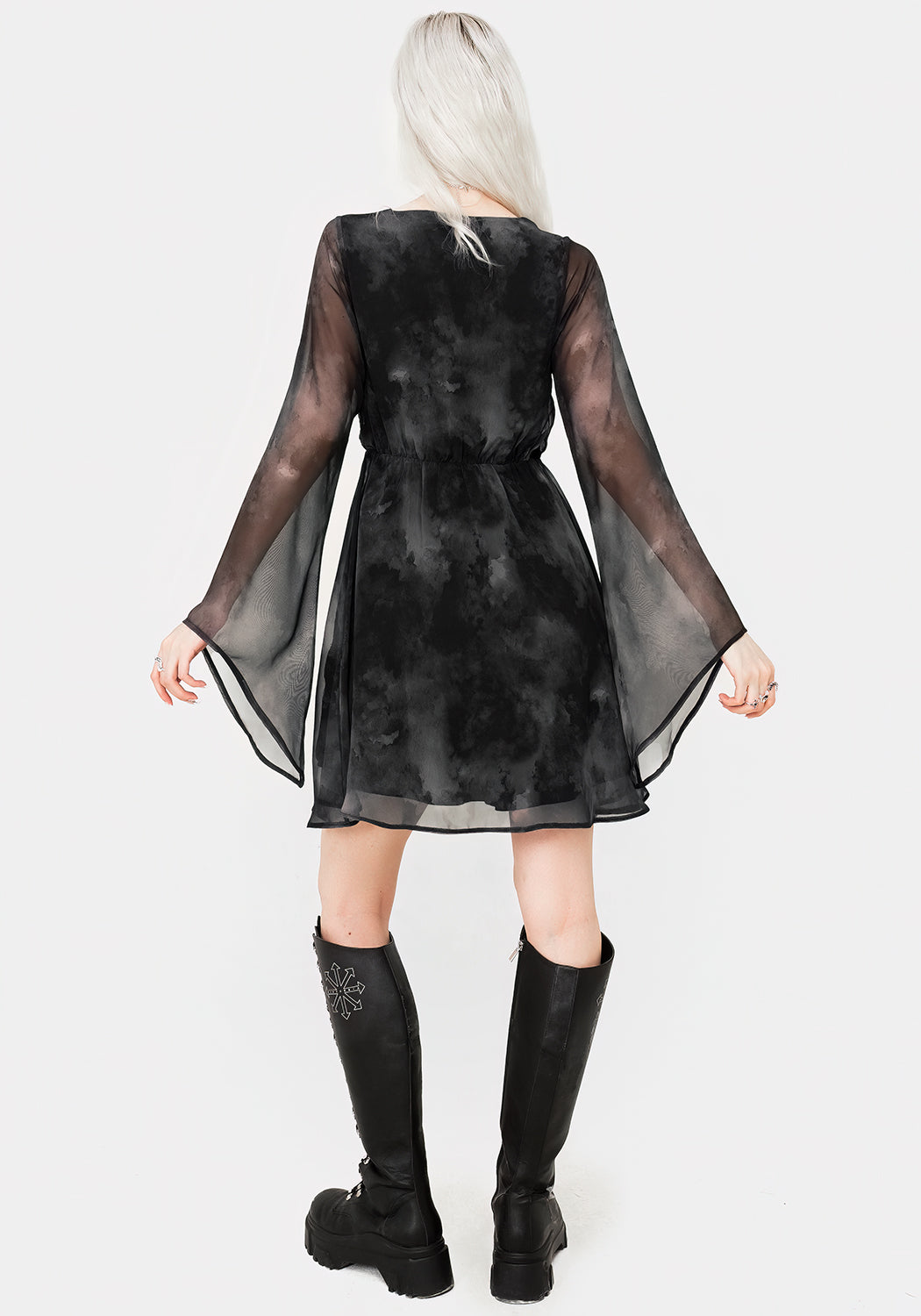Tempest Ausgestellt Ärmel Mini Kleid