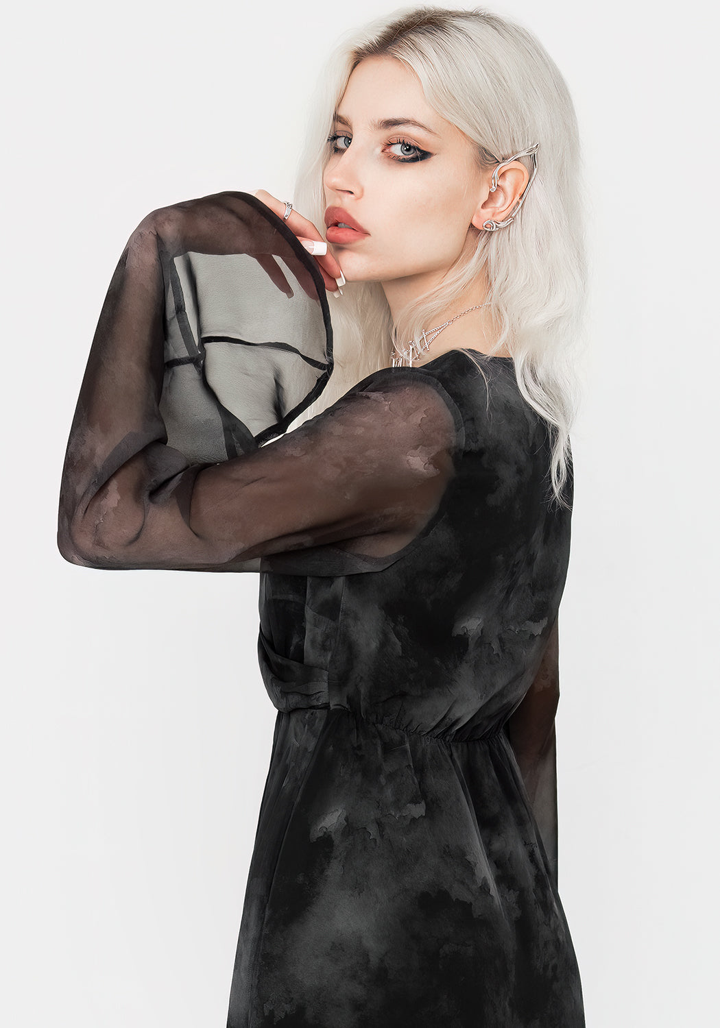 Tempest Ausgestellt Ärmel Mini Kleid