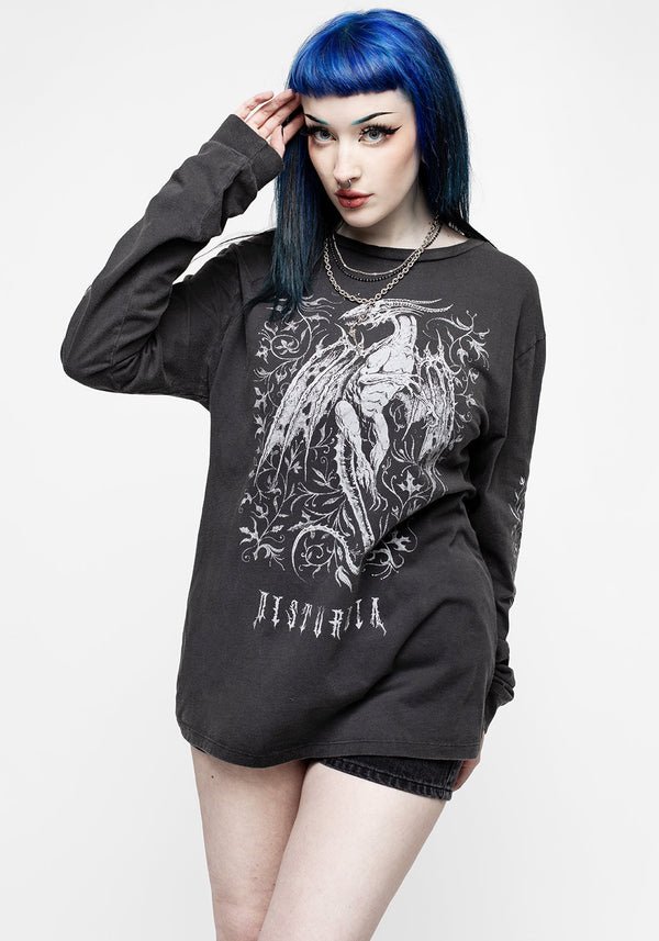 Kilgharrah Unisex Lang Ärmel Säure Washed T-Shirt