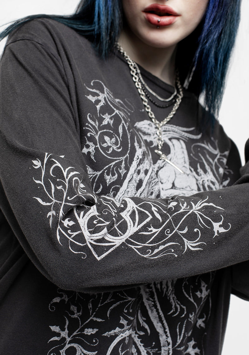 Kilgharrah Unisex Lang Ärmel Säure Washed T-Shirt