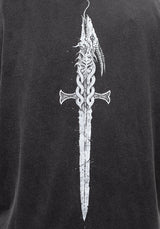 Kilgharrah Unisex Abgenutzt Säure Washed T-Shirt Kleid