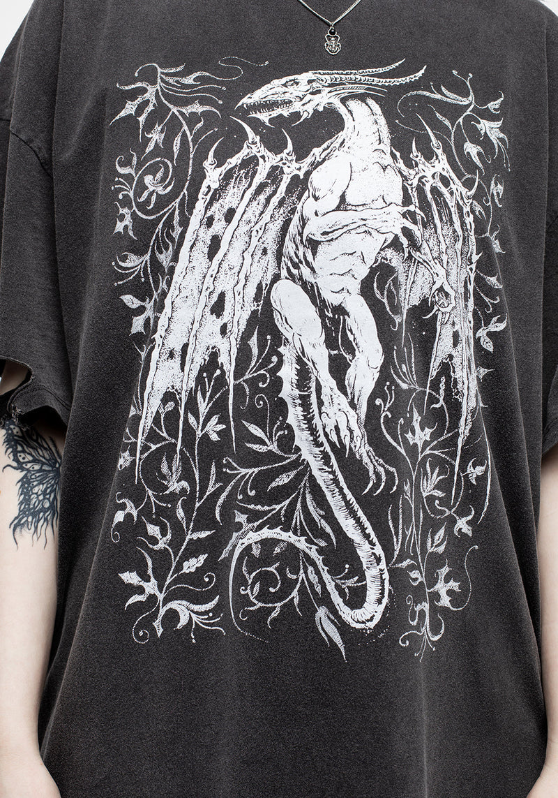 Kilgharrah Unisex Abgenutzt Säure Washed T-Shirt Kleid
