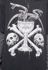 Temptation Schlangen Unisex Gelagert Abgenutzt Lang Ärmel T-Shirt