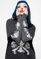 Temptation Schlangen Unisex Gelagert Abgenutzt Lang Ärmel T-Shirt