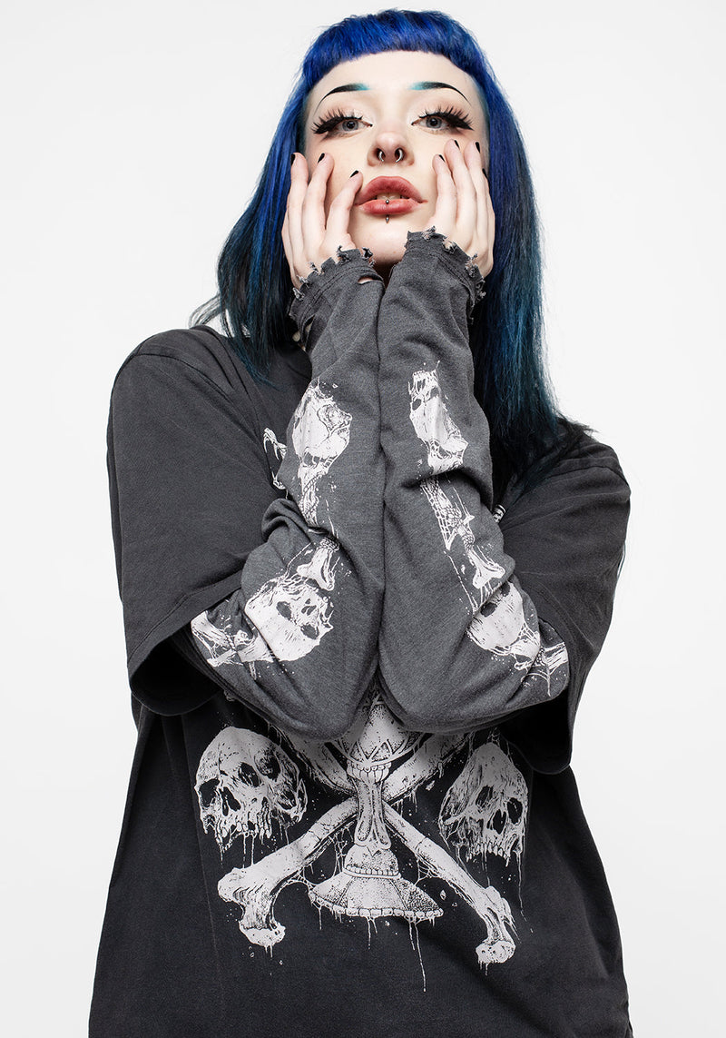 Temptation Schlangen Unisex Gelagert Abgenutzt Lang Ärmel T-Shirt