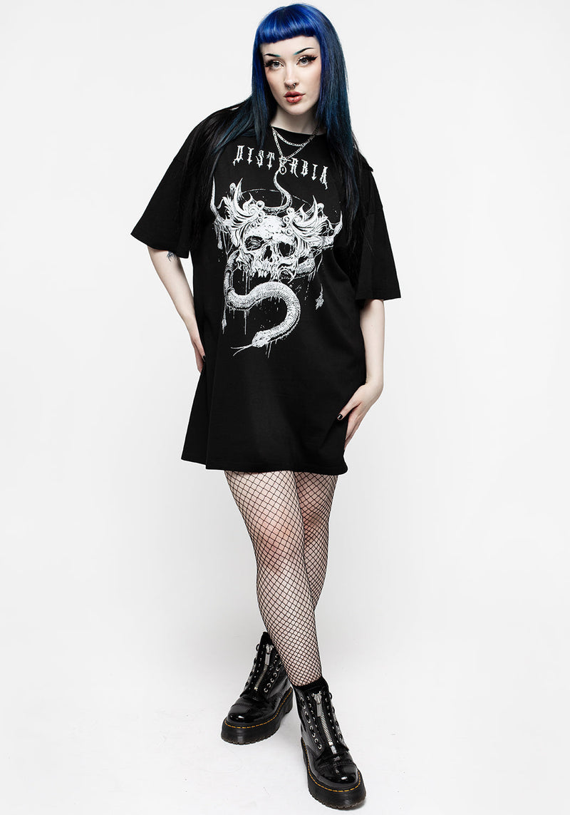 Temptation Schlangen Oversize T-Shirt Kleid