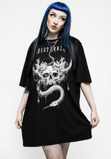 Temptation Schlangen Oversize T-Shirt Kleid