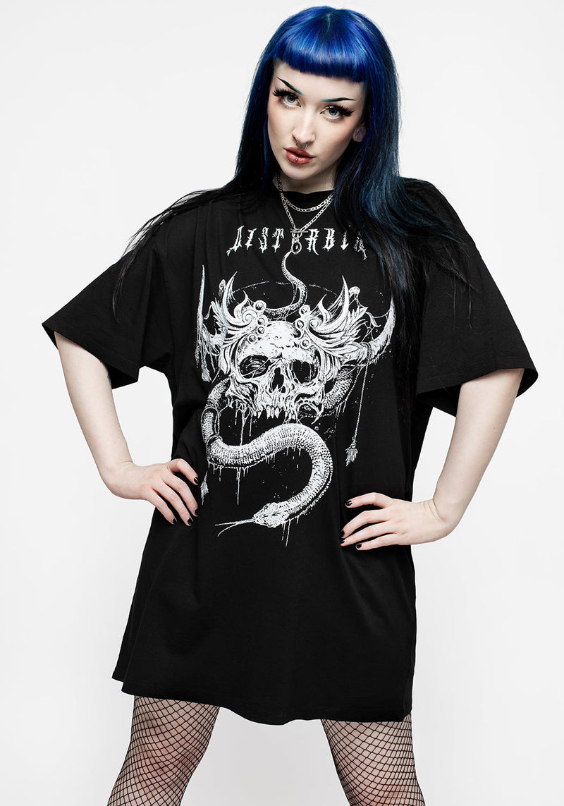 Temptation Schlangen Oversize T-Shirt Kleid