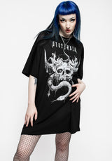 Temptation Schlangen Oversize T-Shirt Kleid