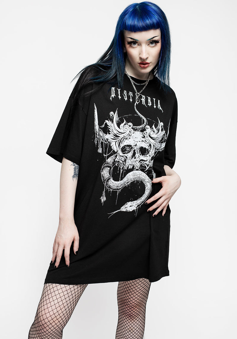 Temptation Schlangen Oversize T-Shirt Kleid