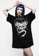 Temptation Schlangen Oversize T-Shirt Kleid