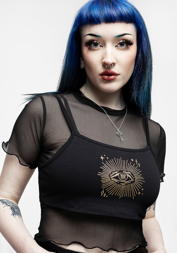 All-Seeing Eye Kurz T-Shirt Und Weste