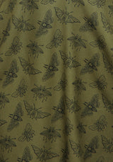 Mortmoth Druck Mini Hemd Kleid - Grün