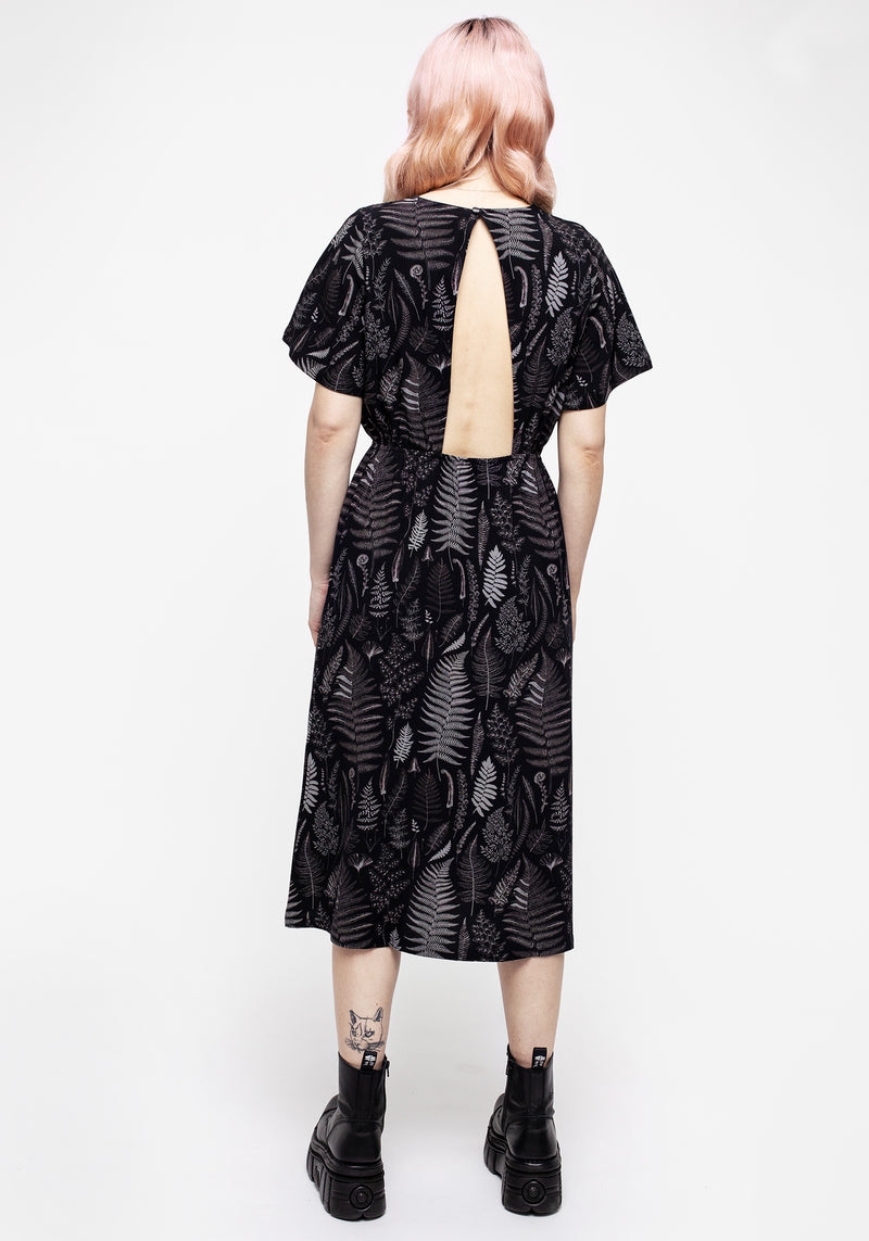 Maidenhair Open Back Midi Kleid