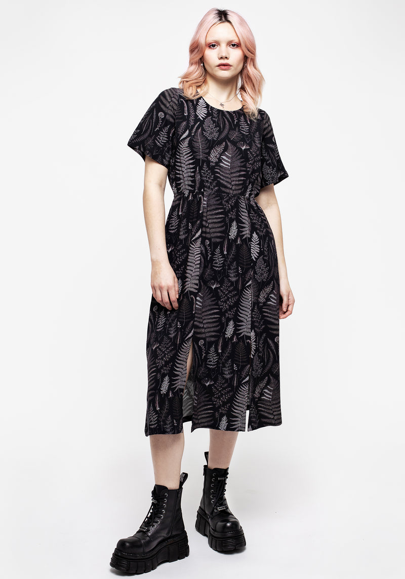 Maidenhair Open Back Midi Kleid