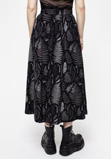 Maidenhair Knopf Hoch Midi Rock