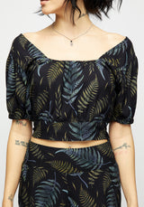 Frond Druck Kurz Top