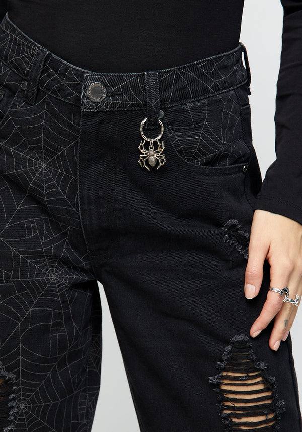 Venom Gespleißt Weit Bein Jeans