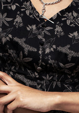 Poisonous Pflanzen Kurz Ärmel Midi Kleid