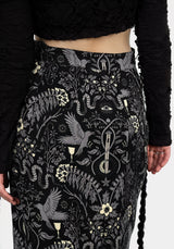 Hecate's Garden Split Midi Skirt